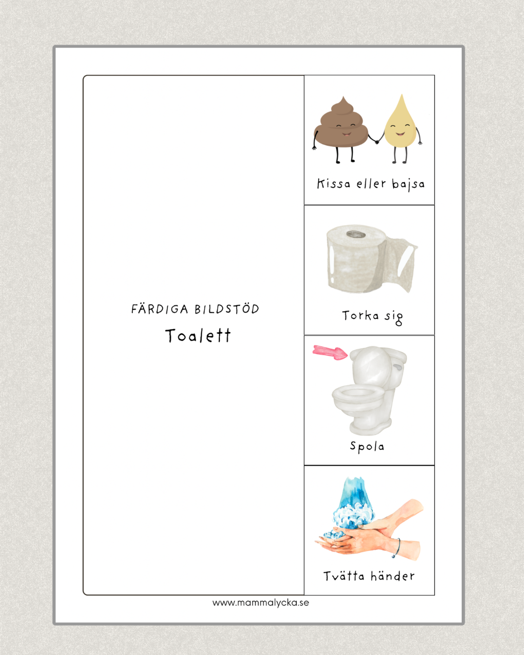 Bildstöd - Gå på toaletten