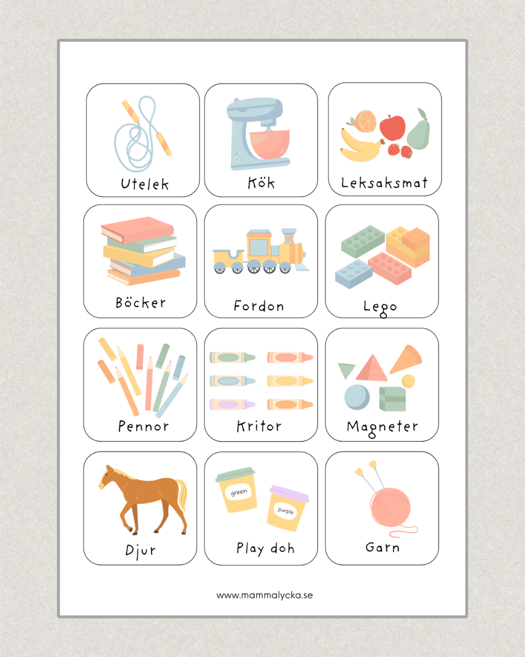 Bildstöd - Leklådor