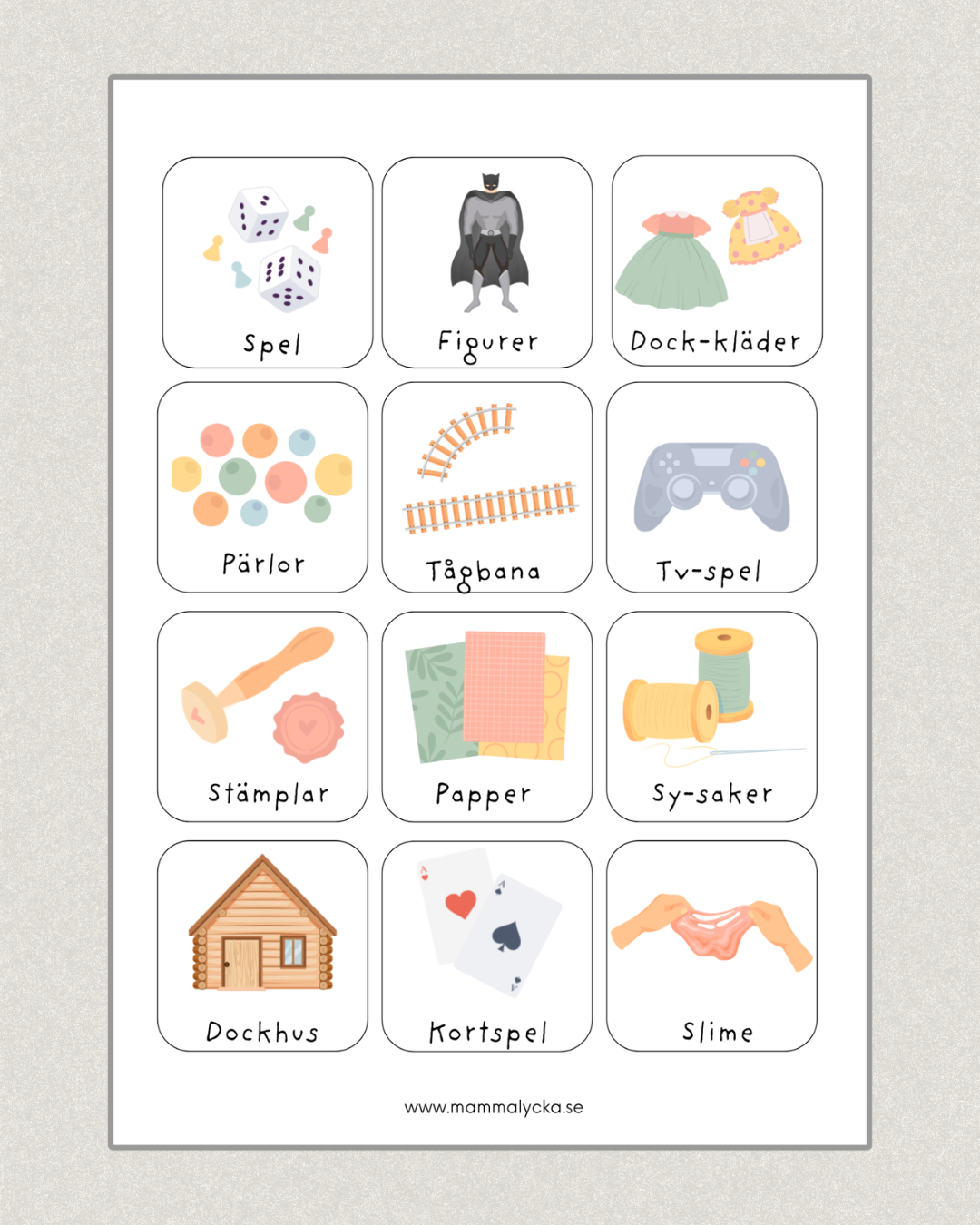 Bildstöd - Leklådor