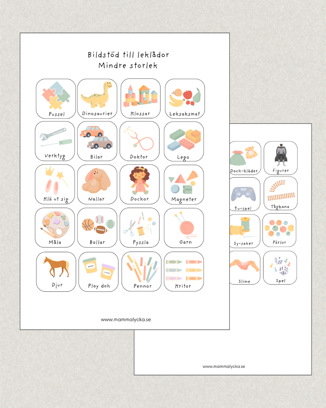 Bildstöd - Leklådor