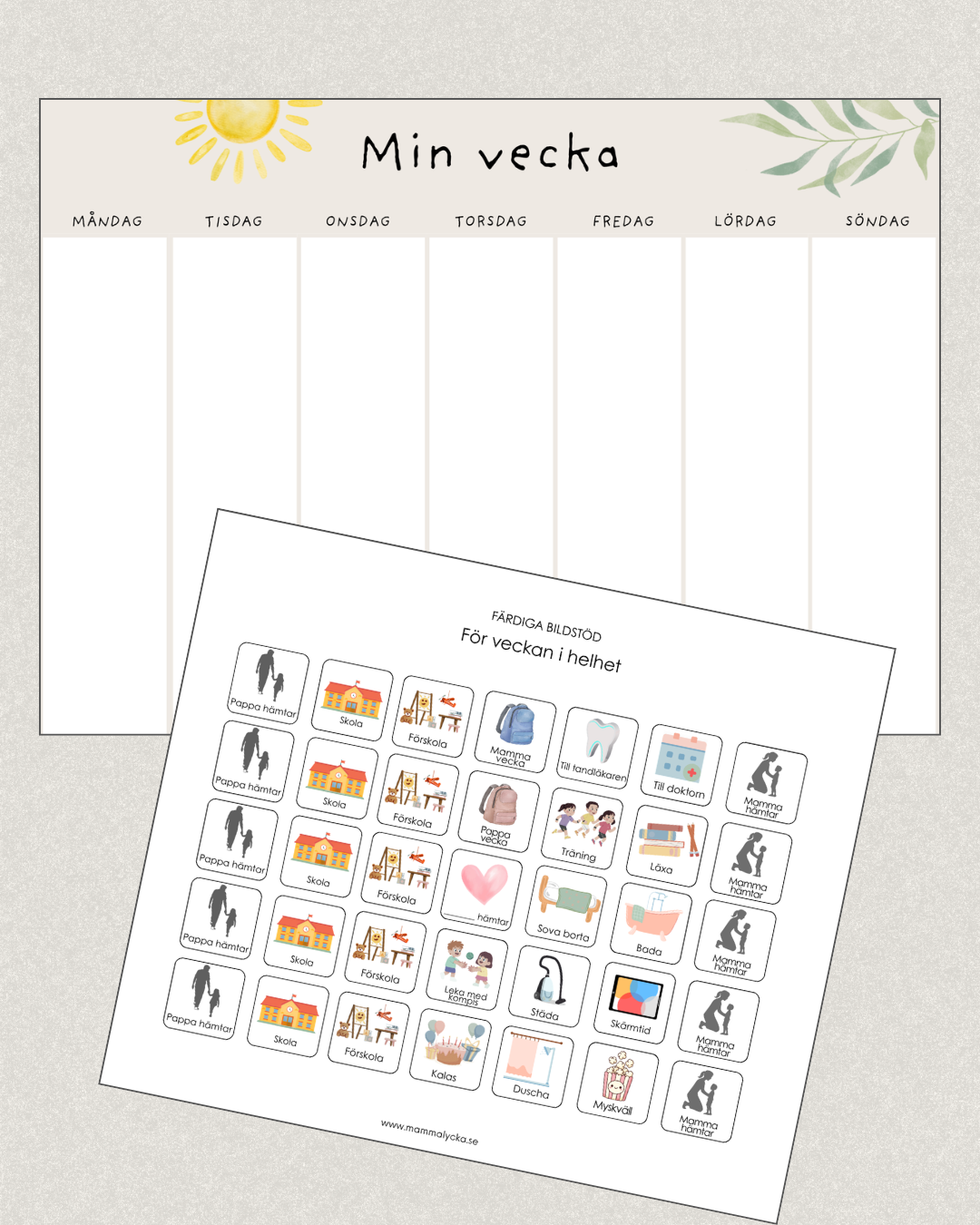 Bildstöd - Min vecka