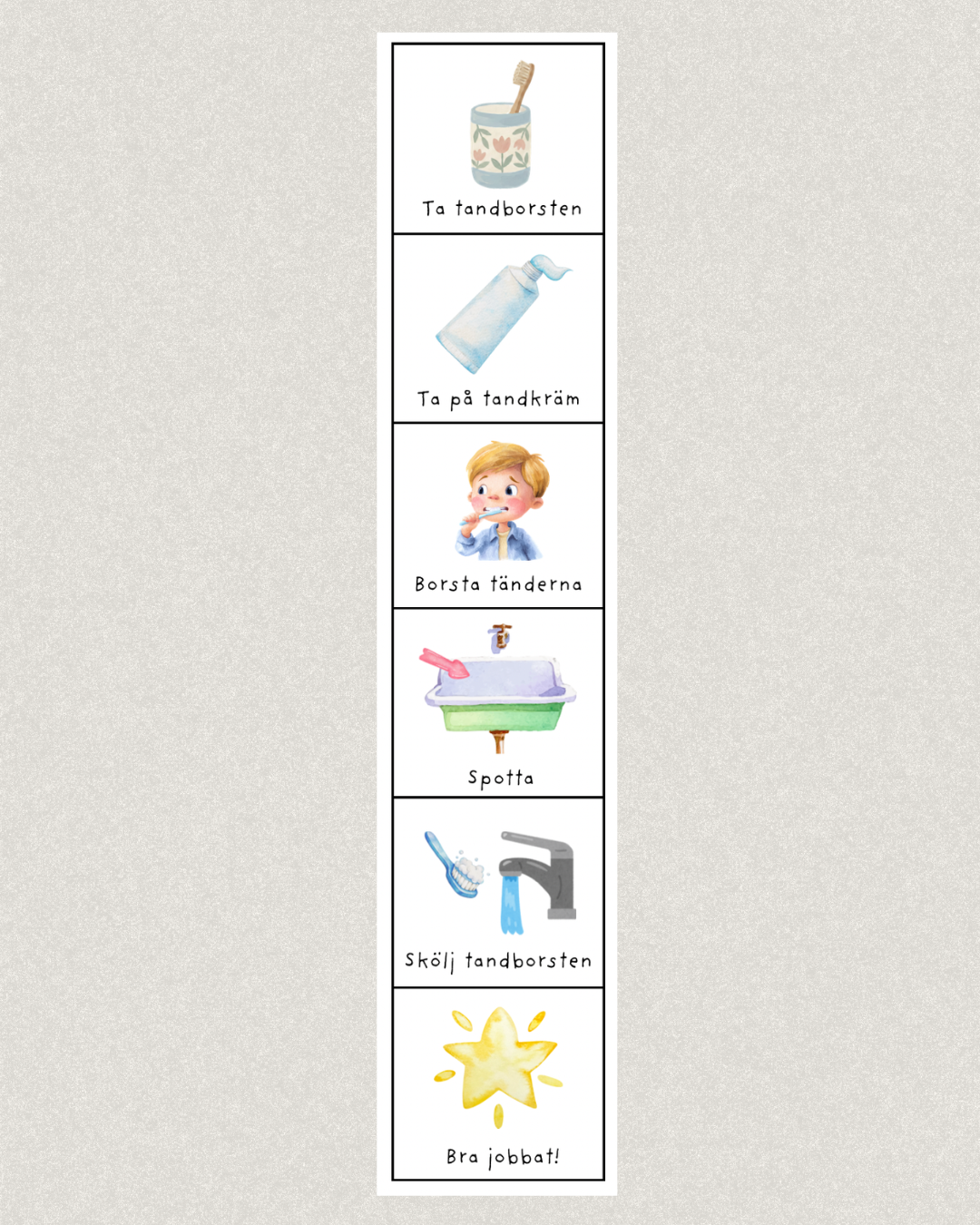 Bildstöd - Tandborstning
